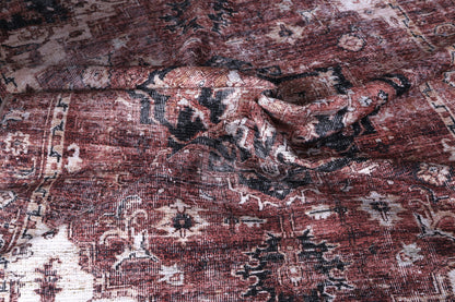 Distressed Vintage Cezanne Terracotta Area Rug - VITAL 2244-01