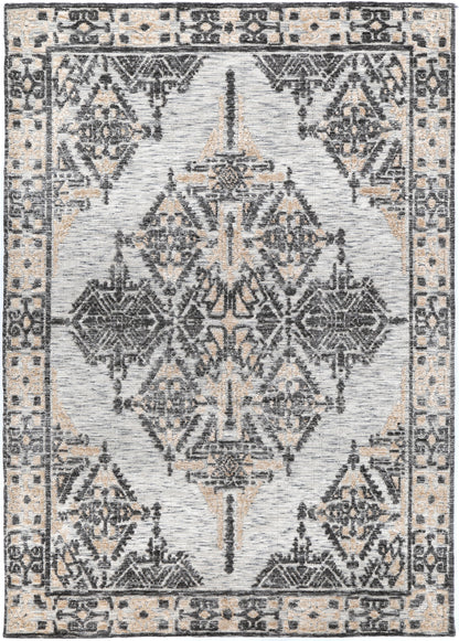 Amritsar Beas Charcoal & Beige Cotton Blend Rug