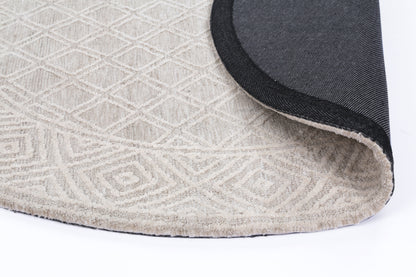 Amritsar Diamond Trellis Cream Round Rug