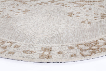 Amritsar Beas Cream Round Cotton Blend Rug