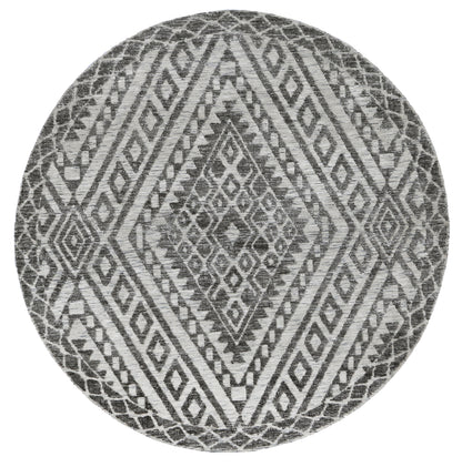 Amritsar Majitha Charcoal & Beige Round Cotton Blend Rug