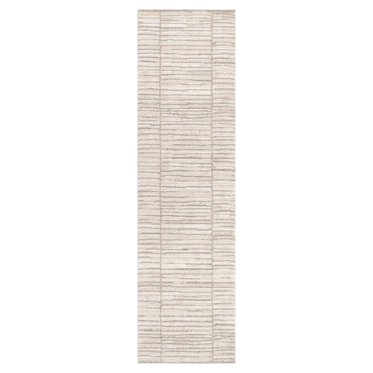 Clara Distressed Thick Lines Beige Grey Rug - C107