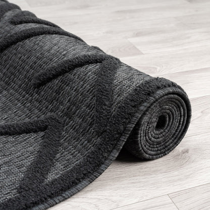 Calm 416 Charcoal Hallway Runner