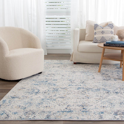 Expressions Navy Blue Ikat Rug - EX06
