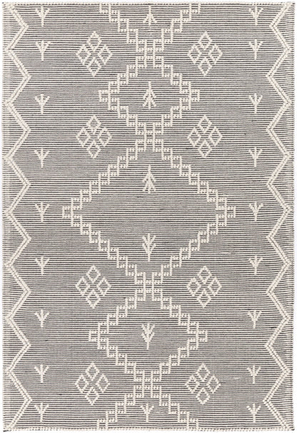 Goa Aztec Wool Blend Cream Rug (No Tassel)