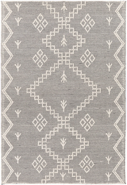 Goa Aztec Wool Blend Cream Rug (No Tassel)