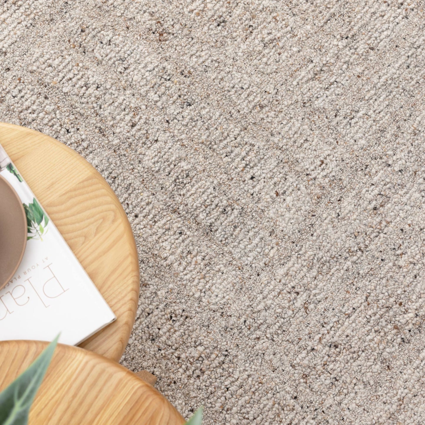 Seren Greige Modern Wool Rug