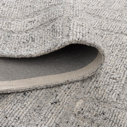 Seren Grey Modern Wool Rug