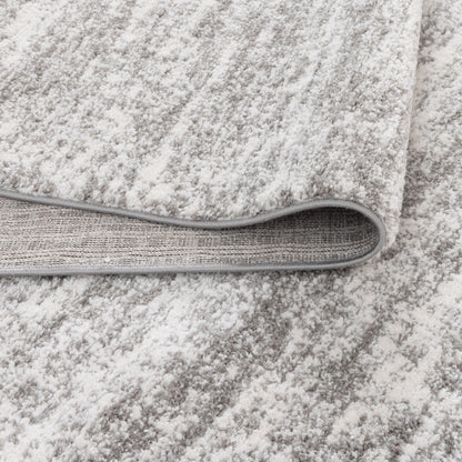 Nola Canvas Abstract Grey Rug - N008