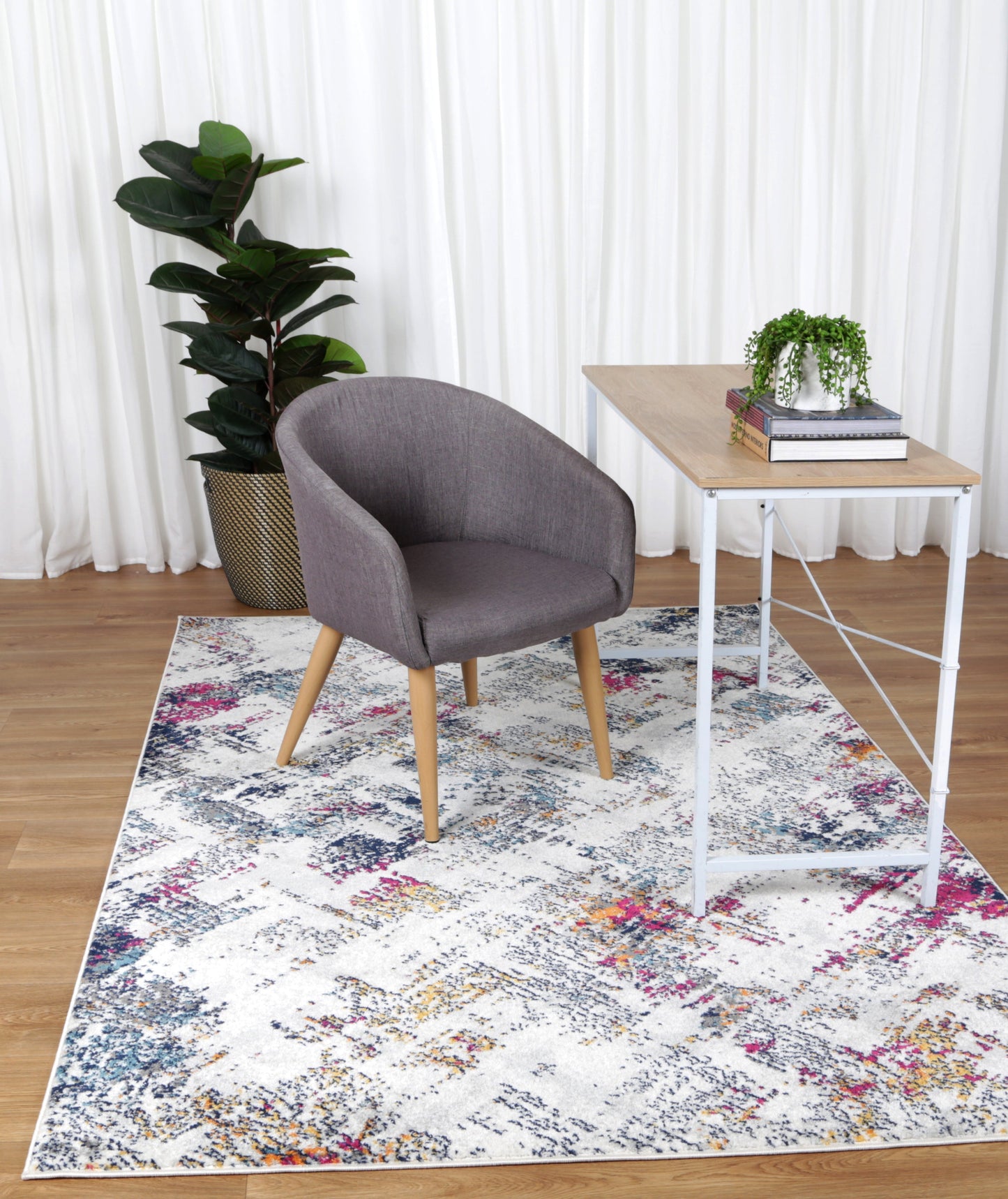 Provence Chiffa Cream Grey Transitional Rug - PROV01