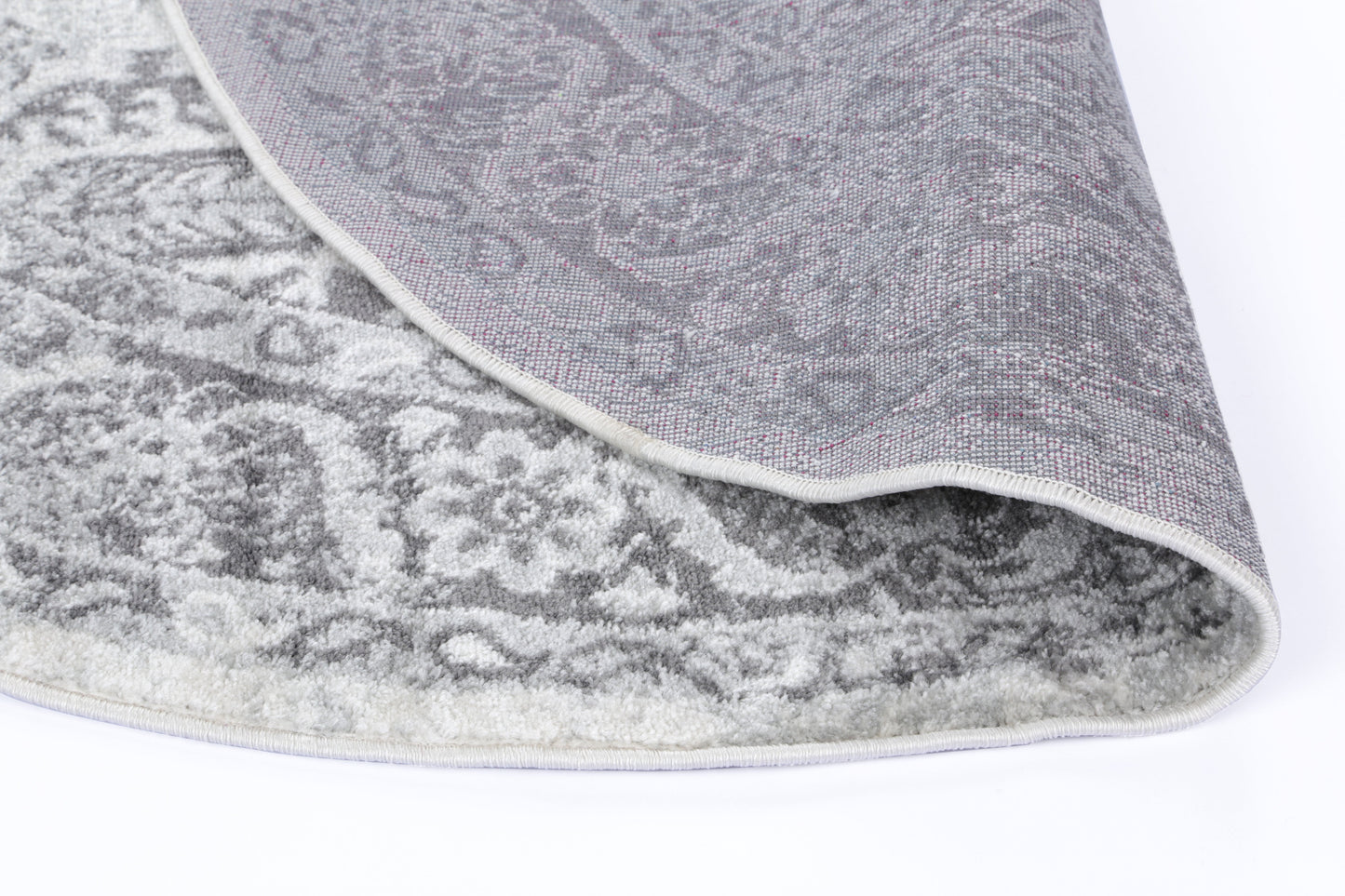 Ligures White Grey Traditional Rug