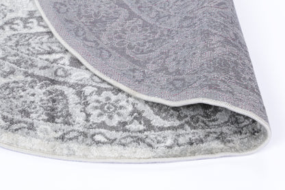 Ligures White Grey Traditional Rug