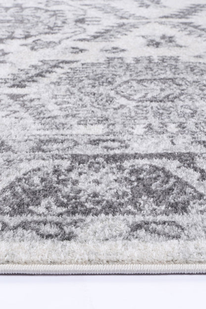 Ligures White Grey Traditional Rug