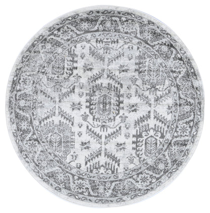 Ligures White Grey Traditional Rug