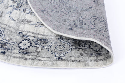 Ligures Grey White Rug