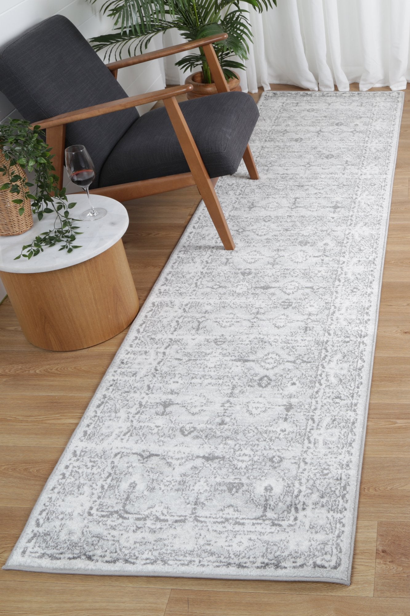 Ligures Grey White Ancient Rug