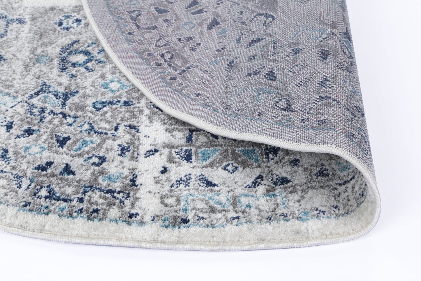 Ligures Cream Blue Traditional Rug