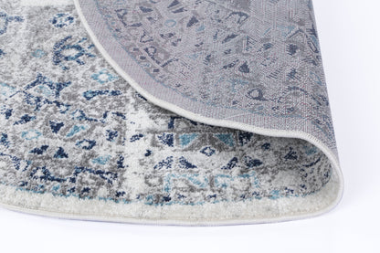 Ligures Cream Blue Traditional Rug