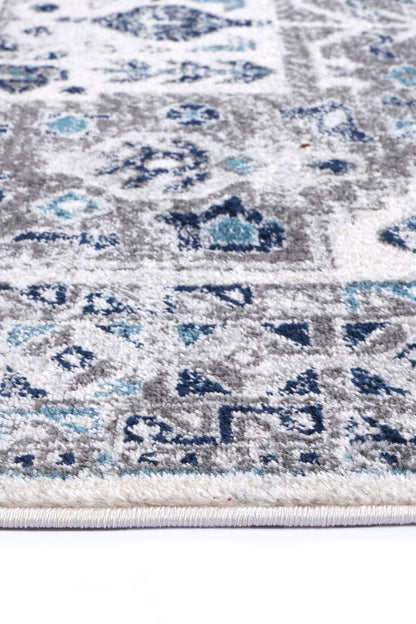 Ligures Cream Blue Traditional Rug