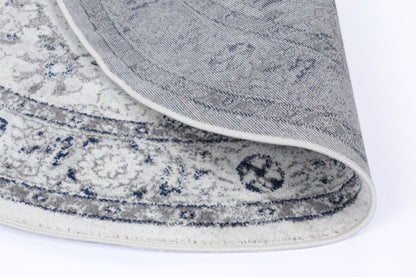 Ligures Navy Cream Traditional Rug