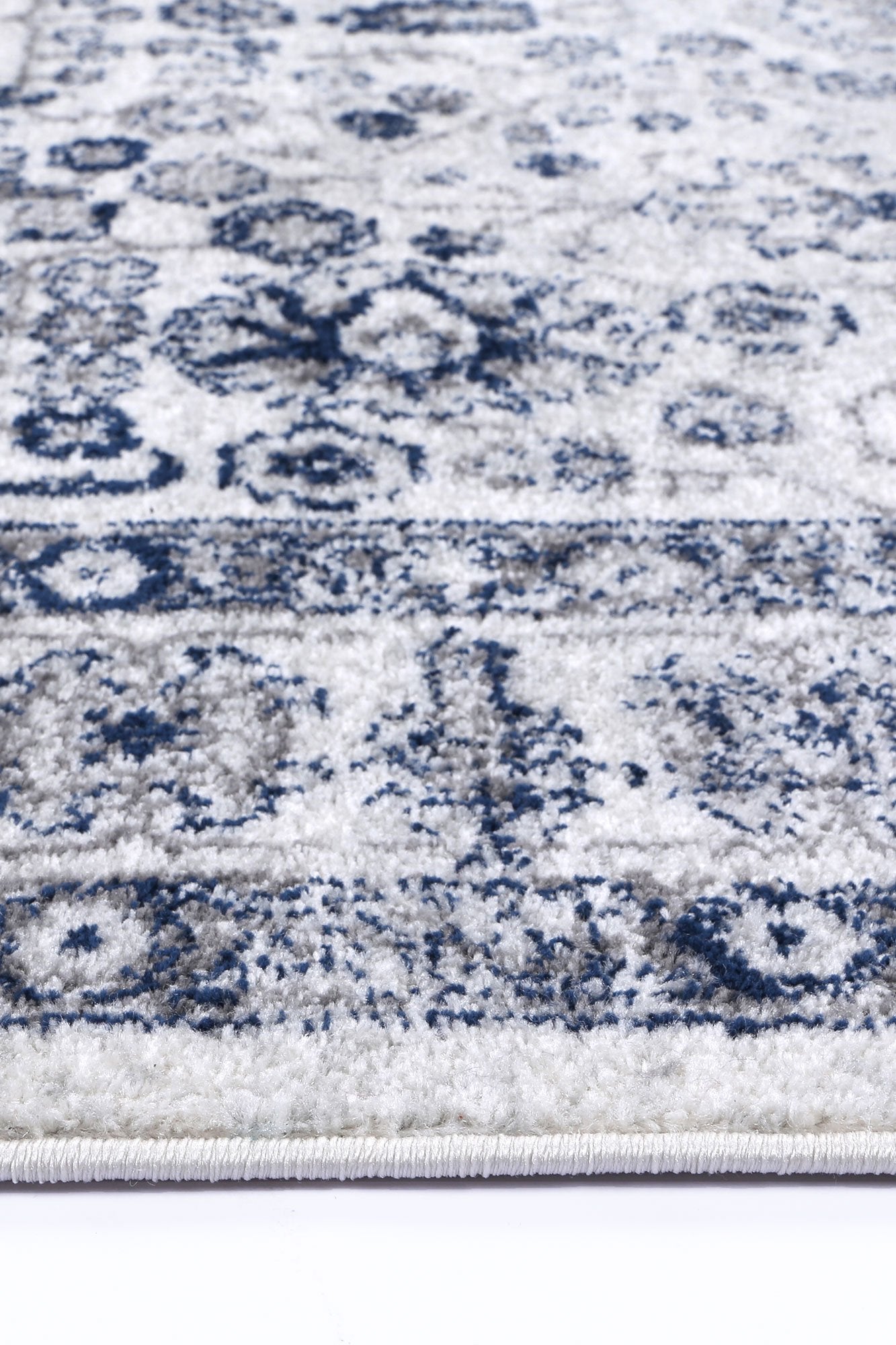 Ligures Navy Cream Traditional Rug