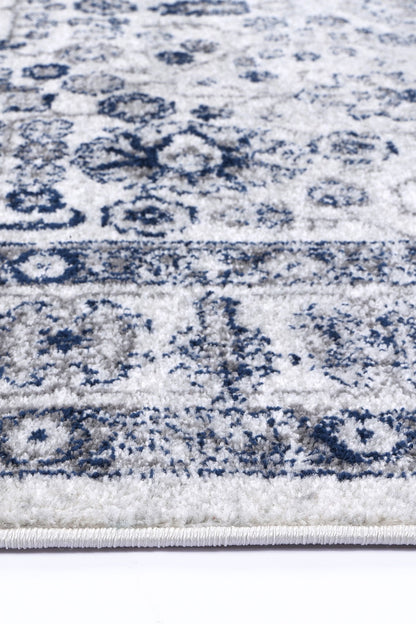 Ligures Navy Cream Traditional Rug