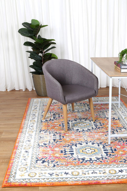 Ligures Rust Multi Traditional Rug