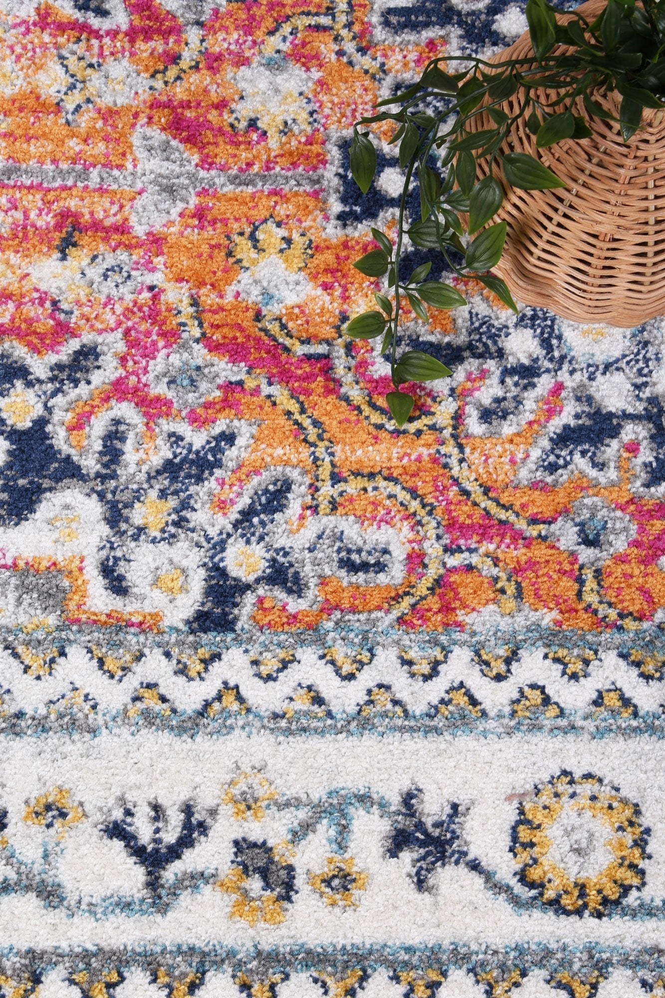 Ligures Rust Multi Traditional Rug