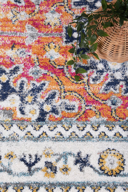 Ligures Rust Multi Traditional Rug