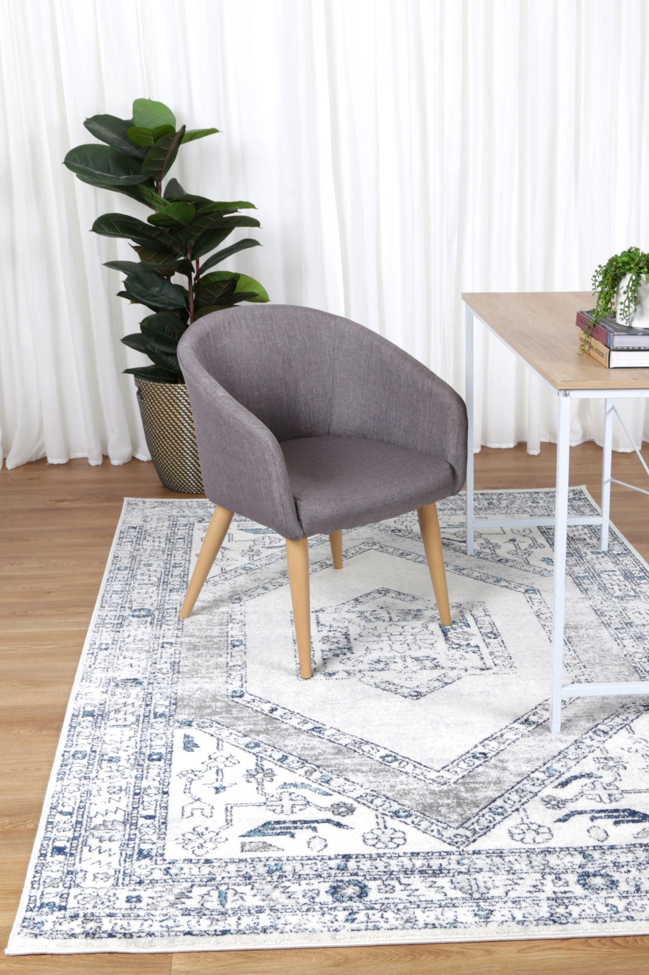 Ligures Navy Cream Ancient Rug