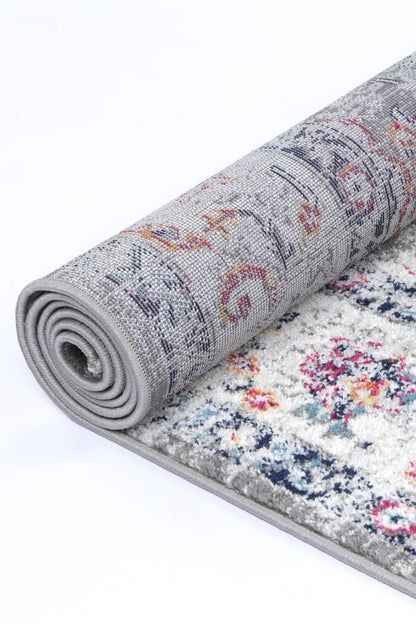 Provence Somerset Grey Multi Traditional Rug - PROV19