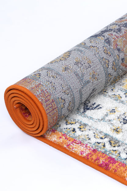 Provence Pagnol Rust Multi Traditional Rug - PROV20
