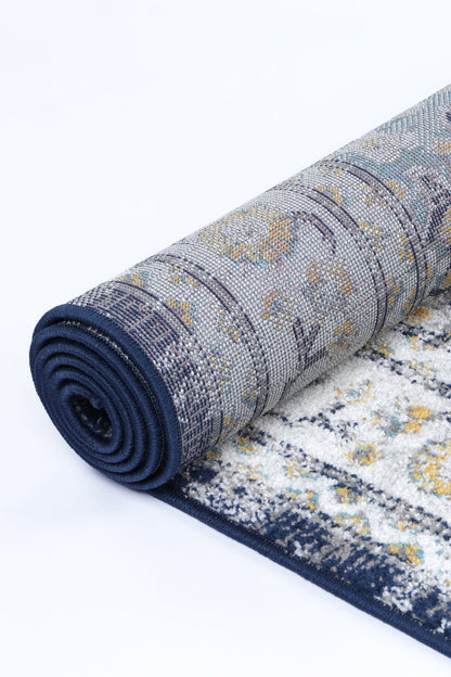 Provence Ventoux Navy Multi Traditional Rug - PROV21