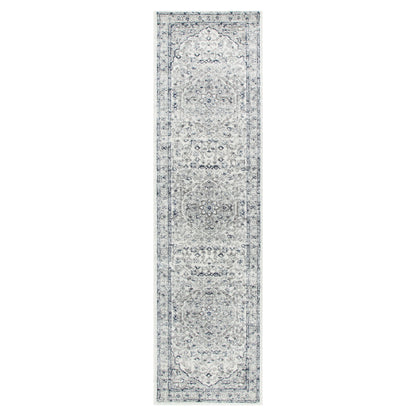 Provence Vallonnet Cream Navy Floral Rug - PROV23