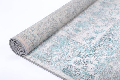 Salsa Peony Ivory & Blue Transitional Rug